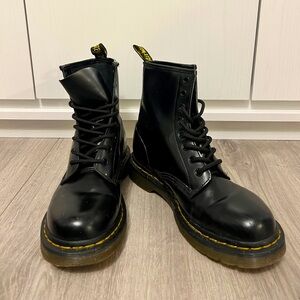 Dr. Martens Black Leather Boots. US size 7.